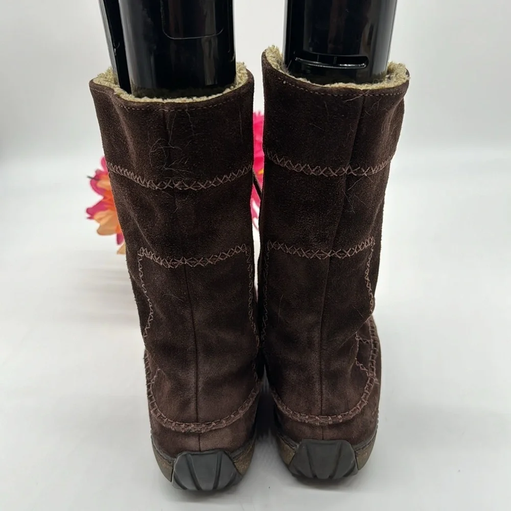 Timberland Brown Suede Shin High Boots Size 8.5 TB6822